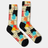 Abstracte penseelstreek Sokken met vetgedrukte kle (Rechts)