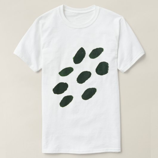 Abstracte penseelstreek T-shirt | Modern kunst gra (Design voorkant)