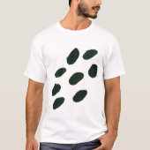 Abstracte penseelstreek T-shirt | Modern kunst gra (Voorkant)