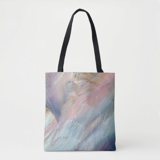 Abstracte penseelstreek tote bag (Voorkant)