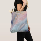 Abstracte penseelstreek tote bag (Dichtbij)