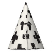 Abstracte penseelstreken achtergrond Feesthoedjes (Achterkant)