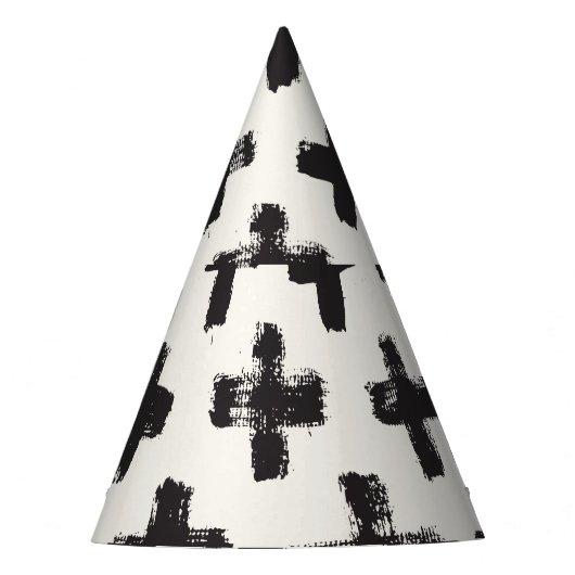 Abstracte penseelstreken achtergrond Feesthoedjes (Voorkant)