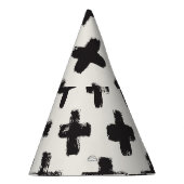 Abstracte penseelstreken achtergrond Feesthoedjes (Rechts)