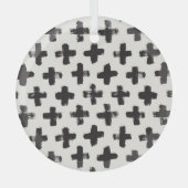  Abstracte penseelstreken achtergrond Glas Ornament (Voorkant)