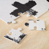 Abstracte penseelstreken achtergrond Legpuzzel (Zijkant)