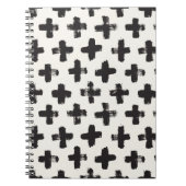  Abstracte penseelstreken achtergrond Notitieboek (Voorkant)