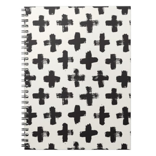 Abstracte penseelstreken achtergrond Notitieboek (Voorkant)