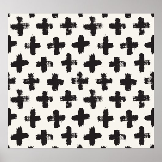  Abstracte penseelstreken achtergrond Poster (Voorkant)