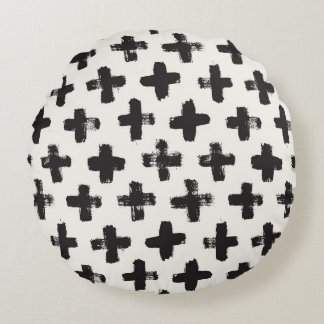  Abstracte penseelstreken achtergrond Rond Kussen