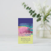 Abstracte penseelstreken Artiest of Galerij Visitekaartje (Staand voorkant)