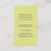 Abstracte penseelstreken Artiest of Galerij Visitekaartje (Achterkant)