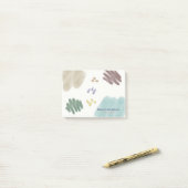 Abstracte penseelstreken bevestigen post-it® notes (Op bureau)