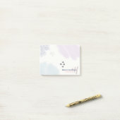 Abstracte penseelstreken bevestigen post-it® notes (Op bureau)