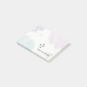 Abstracte penseelstreken bevestigen post-it® notes (Schuin)