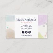 Abstracte penseelstreken bevestigen visitekaartje (Achterkant)