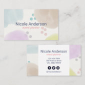 Abstracte penseelstreken bevestigen visitekaartje (Voorkant / Achterkant)