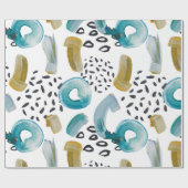 Abstracte penseelstreken cadeaupapier (Vlak)