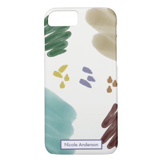 Abstracte penseelstreken Case-Mate iPhone case (Achterkant)