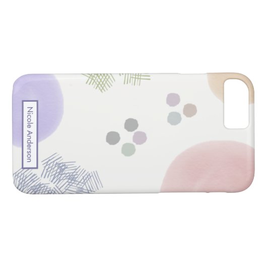 Abstracte penseelstreken Case-Mate iPhone case (Achterkant (Horizontaal))