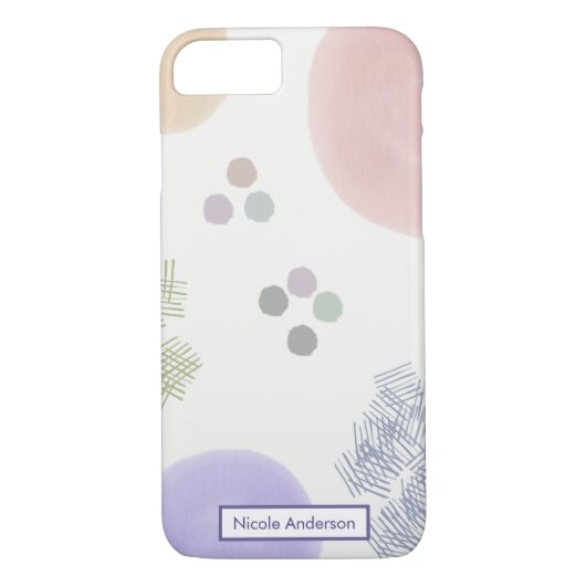 Abstracte penseelstreken Case-Mate iPhone case (Achterkant)