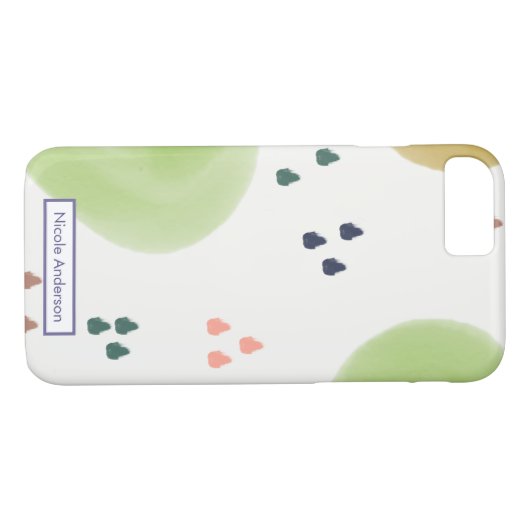 Abstracte penseelstreken Case-Mate iPhone case (Achterkant (Horizontaal))