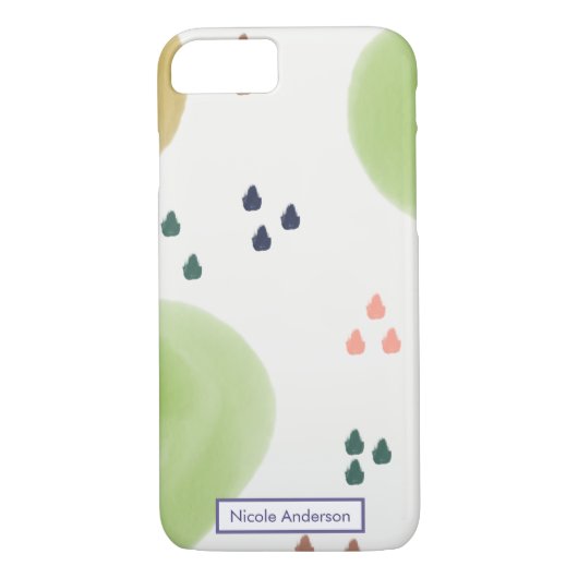 Abstracte penseelstreken Case-Mate iPhone case (Achterkant)