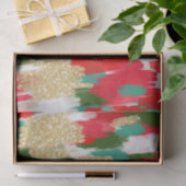 Abstracte penseelstreken Gold Glitter Christmas Tissuepapier (Geschenk)