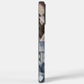 Abstracte penseelstreken in neutrale en aardetinte Case-Mate iPhone case (Achterkant / Rechts)
