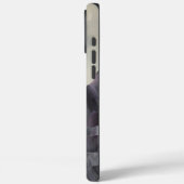 Abstracte penseelstreken in paars, grijs en zwart Case-Mate iPhone case (Achterkant / Links)