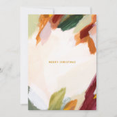 Abstracte penseelstreken Kerst Feestdagenkaart (Voorkant)