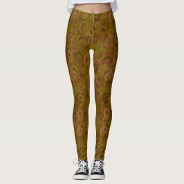 Abstracte penseelstreken leggings