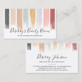 Abstracte penseelstreken moderne pastels make-up b visitekaartje (Voorkant / Achterkant)