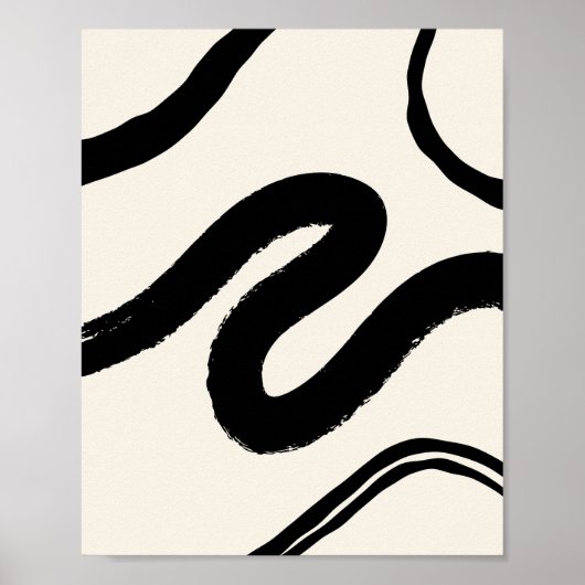 Abstracte penseelstreken poster (Voorkant)