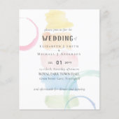 Abstracte penseelstreken regenboog waterverf HUWEL (Voorkant)