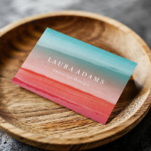 Abstracte penseelstreken Rode Turquoise