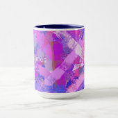 Abstracte penseelstreken Roze Violet Mok (Midden)