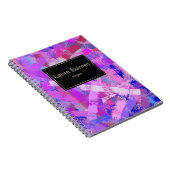 Abstracte penseelstreken Roze Violet Notitieboek (Rechterzijde)