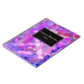 Abstracte penseelstreken Roze Violet Notitieboek (Linkerzijde)