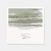 Abstracte penseelstreken Trouwen We Do ID886 Servet (Voorkant)