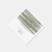 Abstracte penseelstreken Trouwen We Do ID886 Servet (Hoek)