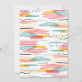 Abstracte Penseelstreken Uitnodiging (Achterkant)