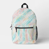 Abstracte penseelstreken, veelkleurig bedrukte rugzak (Voorkant)