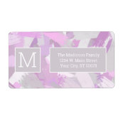 Abstracte penseelstructuur etiket (Voorkant)