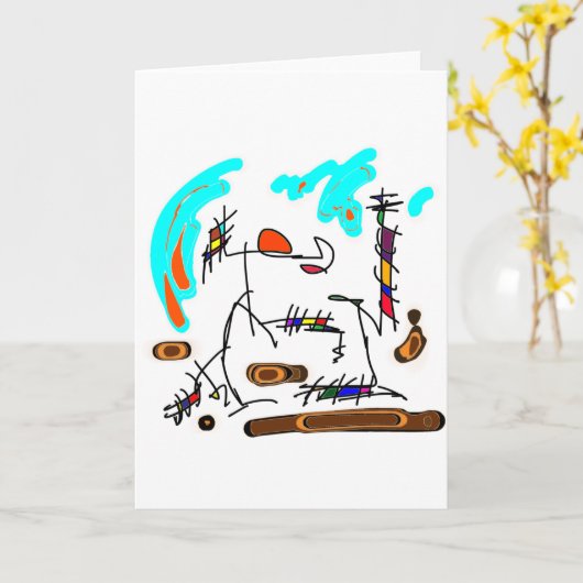 abstracte persoon kaart (Gele Bloem)