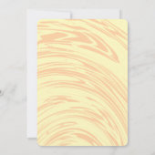Abstracte perzik Oranje geel ivoor beige bruiloft Kaart (Achterkant)