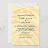 Abstracte perzik Oranje geel ivoor beige bruiloft Kaart (Voorkant)