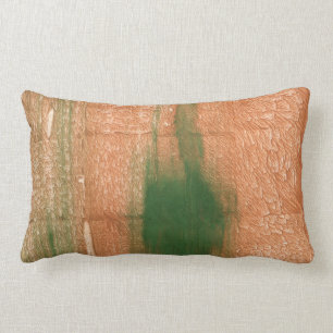 Abstracte perzikgroen kussen