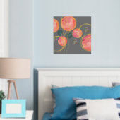 Abstracte perzikgroene cirkels Gold Folie Afdrukken (Insitu (Slaapkamer))