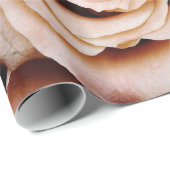 Abstracte perzikkleurige Rozen Tuin Elegant Floral Cadeaupapier (Rol Hoek)